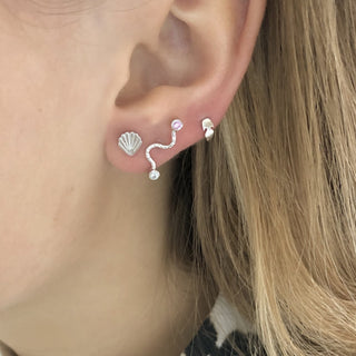 STINE A - Petit Shell Earring - Silver