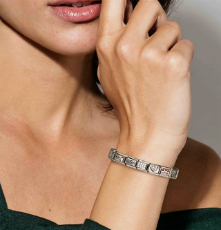 Nomination - Link SYMBOLS steel 925 sterling silver WHITE RICH MOON ZIRCONIA