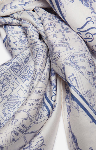 VANESSA BRUNO - Endy Scarf - Blanc/Bleu