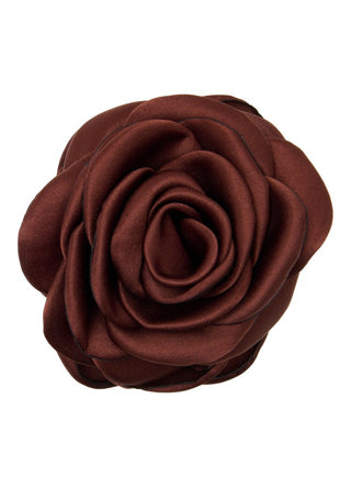 Pico Copenhagen - Small Satin Rose Claw - Chocolate