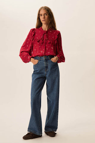 DES PETITS HAUTS - Egine Blouse - Cherry