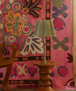 DOING GOODS - Diya Scalloped Lampshade Silk - Sage
