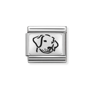 Nomination - Link OXYDISED PLATES 925 sterling silver Dog