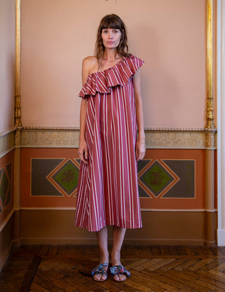 APOF - Ilise Dress - Berry Stripe