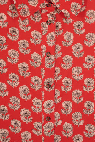 MARIA DE LA ORDEN - Alana Shirt - Red Flowers