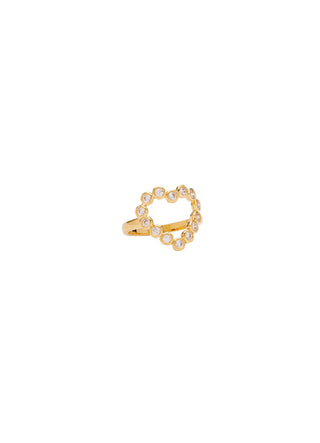 Pico Copenhagen - Elva Heart Crystal Ring - Clear
