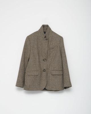 AF Agger - Shetlands Wool Straight Blazer - Brown/Beige