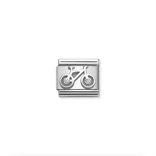 Nomination - Link SYMBOLS 925 sterling silver, Cubic zirconia Bycicle