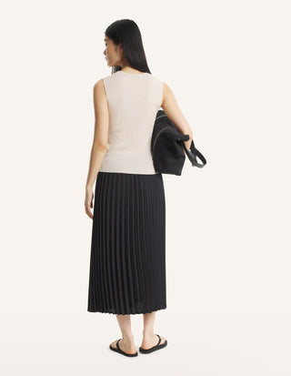 MAISON KITSUNÉ - Midi Pleated Skirt - Black