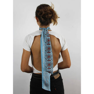 LES BELLES VAGABONDES - Bandeau Camelia - Bleu