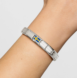 Nomination - Link FLAG steel 925 sterling silver SWEDEN