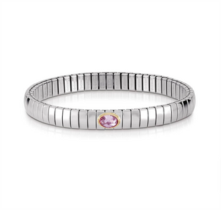 Nomination - Extension stretch BRACELET steel 18k gold PINK ZIRCONIA SINGLE