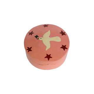 All The Luck in the World - Medium Round White Dove Pink Box
