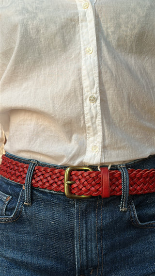 DRAGON DIFFUSION - Belt Square Buckle - Poppy Red