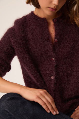 DES PETITS HAUTS - Bea Cardigan - Prune