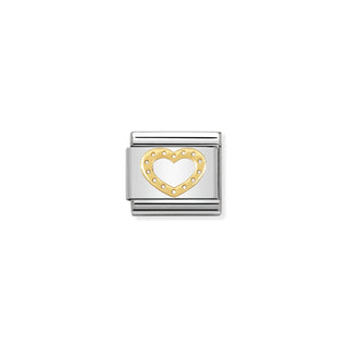 Nomination - Link 18k Gold HEART WITH DOTS