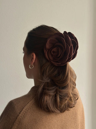 Pico Copenhagen - Giant Satin Rose Claw - Chocolate