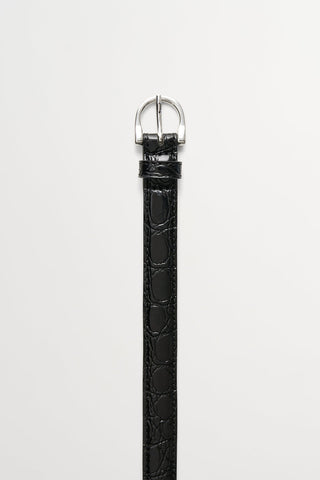 SKALL - Classic Belt - Croco Black