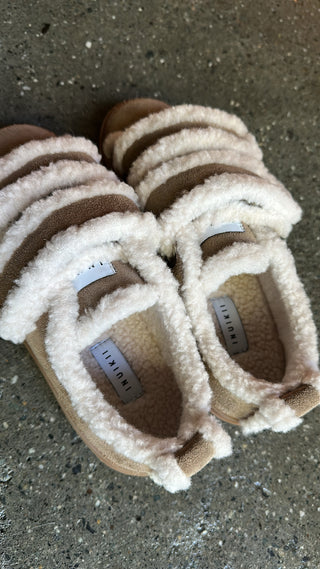 INUIKII - Shearling Low Velcro - Light Beige