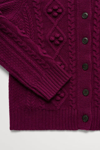 SKALL - Alvilda Cardigan - Dark Berry