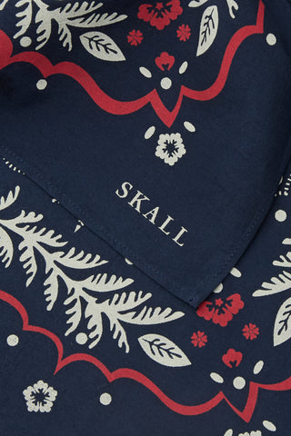 SKALL - Juniper Scarf - Navy/Red/Ecru
