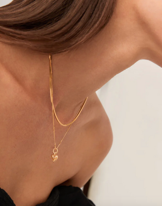 MISSOMA - Mini Ridge Heart Charm Pendant Necklace