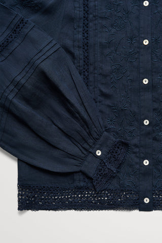 SKALL - Velina Shirt - Dark Navy