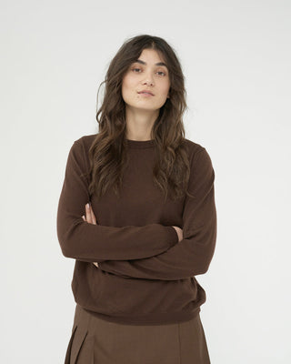 AF Agger - Merino Knit Crew Neck - Brown