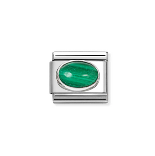 Nomination - Link HARD STONES 925 sterling silver MALACHITE