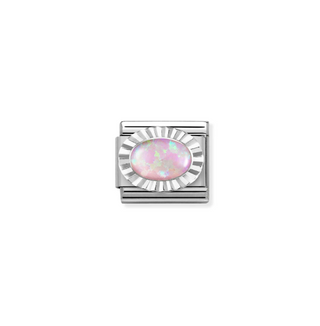 Nomination - Link STONES 925 Sterling silver PINK OPAL