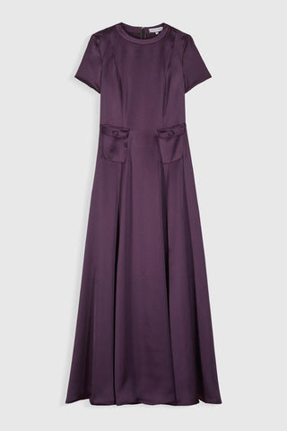 MARIA DE LA ORDEN - Albane Dress Short Sleeves - Plum