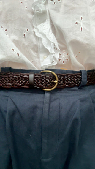 DRAGON DIFFUSION - London Wire Belt - Dark Brown