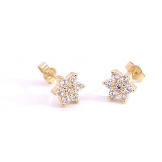 Rose Marie Paris - Stud 6 Leaf Flower - Gold