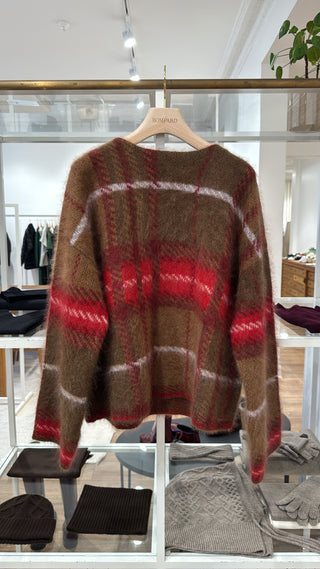 BOMPARD - Loose Brushed Tartan Crewneck
