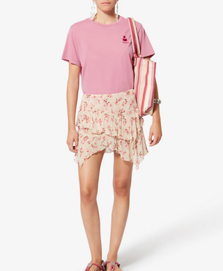 ISABEL MARANT ÈTOILE - Aby Tee Shirt - Bubblegum/Granita