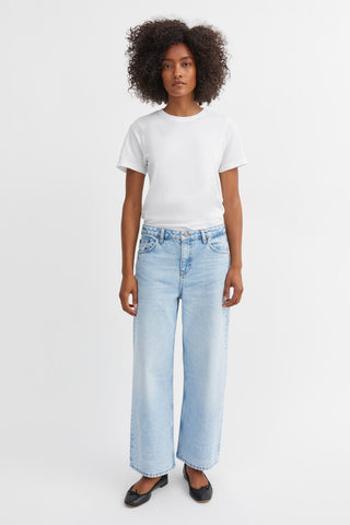 SKALL - Taylor Cropped Jeans - Worn Light Blue