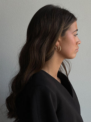 Pico Copenhagen - Elva Grande Crystal Hoops - Clear