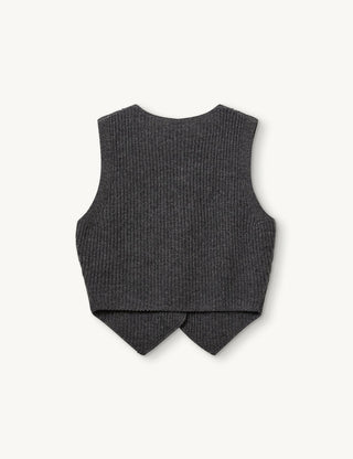 The Garment - Como Rib Vest - Grey Melange