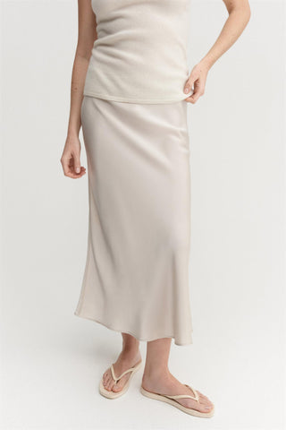 ALMADA LABEL - Ayla Satin Skirt - Pearl