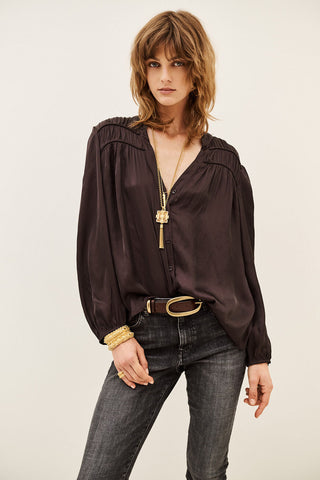 BA&SH - Cessia Shirt - Aubergine