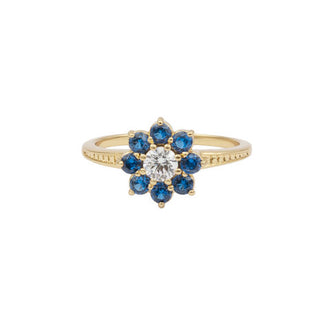 All The Luck in the World - Chérie Ring Flower - Blue Transparant