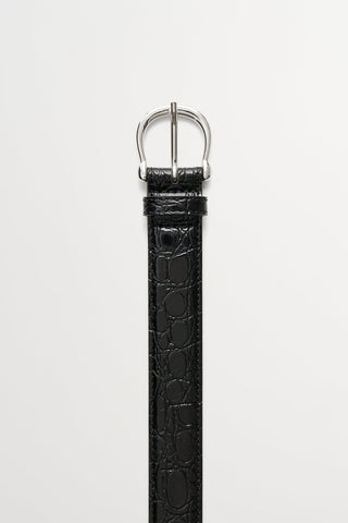SKALL - Casual Belt - Croco Black