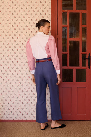 MARIA DE LA ORDEN - Iza Shirt - Red Stripes & White