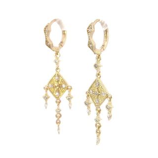 Rose Marie Paris - Hoop Dangling Trapeze - Gold