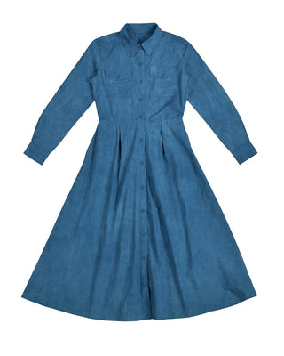 OSHADI - Virakh Shirt Dress - Indigo