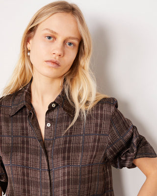 Officine Générale - Ronia Shirt - Coffee/Cream/Black