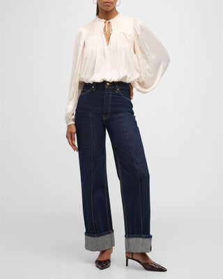 ULLA JOHNSON - Freja Blouse - Cowrie