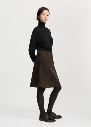 AIAYU - Estelle Skirt Corduroy - Smokey Brown