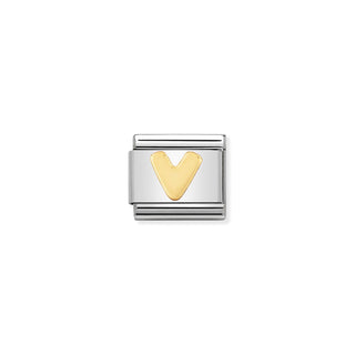 Nomination - Link LETTERS 18k gold V