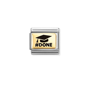 Nomination - Link CLASSIC PLATES ic steel 18k gold #DONE graduate